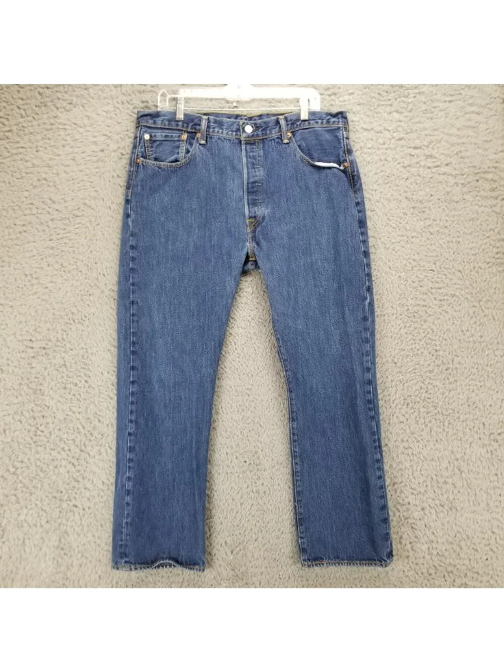 Levis Jeans Mens 38x30 Blue 501 Cotton Denim Button Fly Classic Straight *Read*